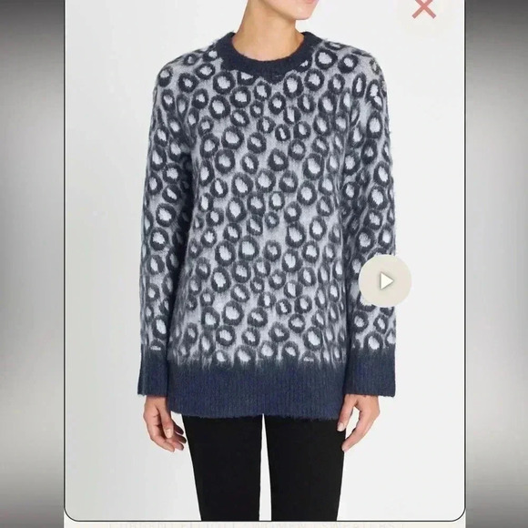 Current Elliott the Cali sweater brushed leopard‎ size 0 - Picture 1 of 5
